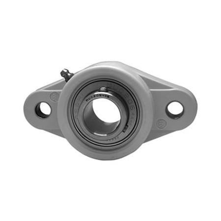 Ami Bearings AMI BEARINGS -SINGLE ROW BALL BEARING - 1-1/2in STAINLESS SET SCREW WHITE 2-BOLT FLANGE MUCNFL208-24W